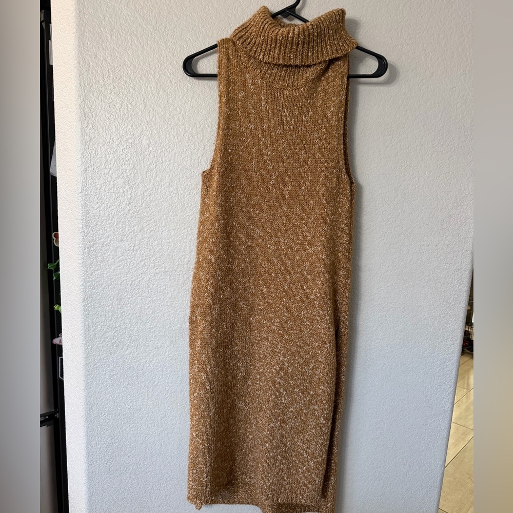 Anthropologie Tan Knit Midi Dress
